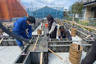  新築住宅　基礎工事進行中